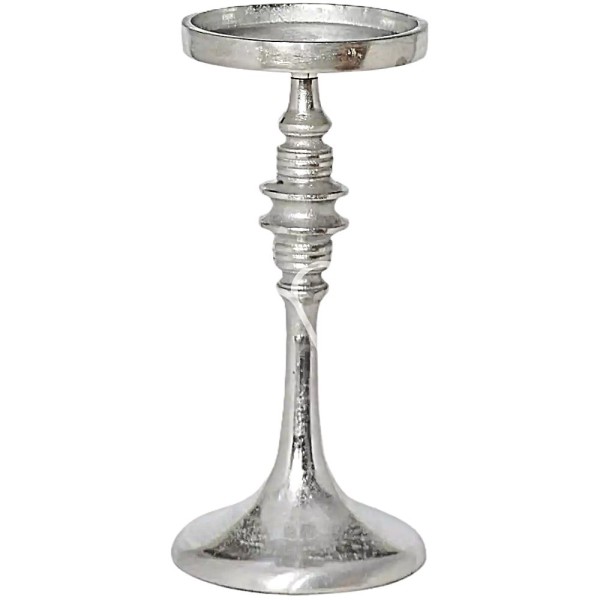 Kerzenständer Kerzenhalter Silber Rund 29 cm