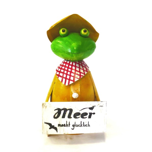 Deko Garten Frosch Zaun Hocker 21,5 cm