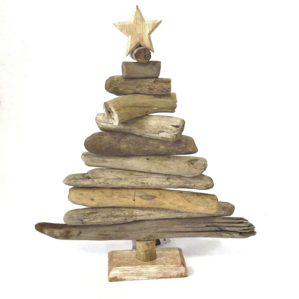 Tannenbaum Holz Deko Tisch Weihnachten Handarbeit 36 cm