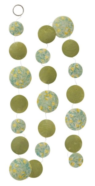 Girlande Sommer Grün Gelb Zitrone Muscheln Rund 180 cm