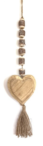 Holz Hänger Girlande Herz 70 cm