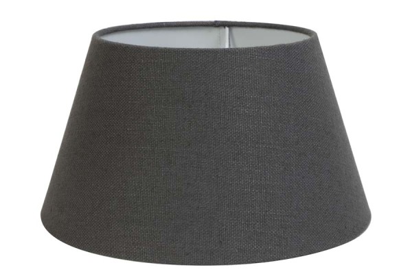 Lampenschirm Grau Leinen Klassisch Tisch Rund Light & Living 35 cm E27 Modern