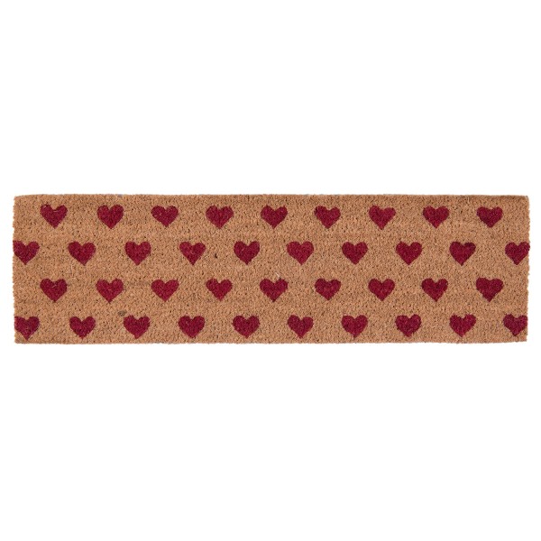 Fußmatte Tür Eingang Matte Herzen Länglich Schmal 75 cm