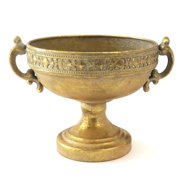 Schale Übertopf Gold Antik Stil Klein Deko 23 cm