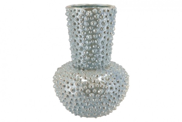 Vase Pearl Hellblau Keramik Tischvase 19 cm