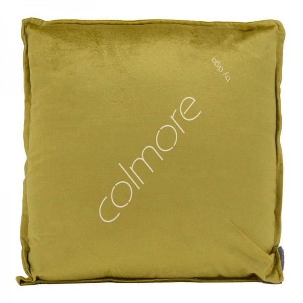 Kissen Deko Zier Sofa Samt Ocker Gold Gelb Senffarben 50x50 cm Colmore Modern