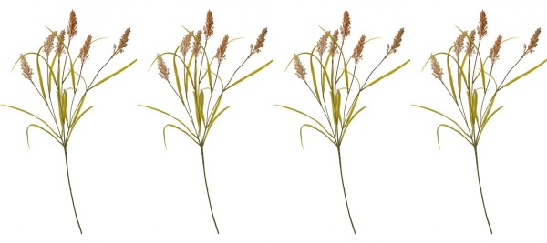 Kunstblume Zweig Braun Grün 4er Set 85 cm