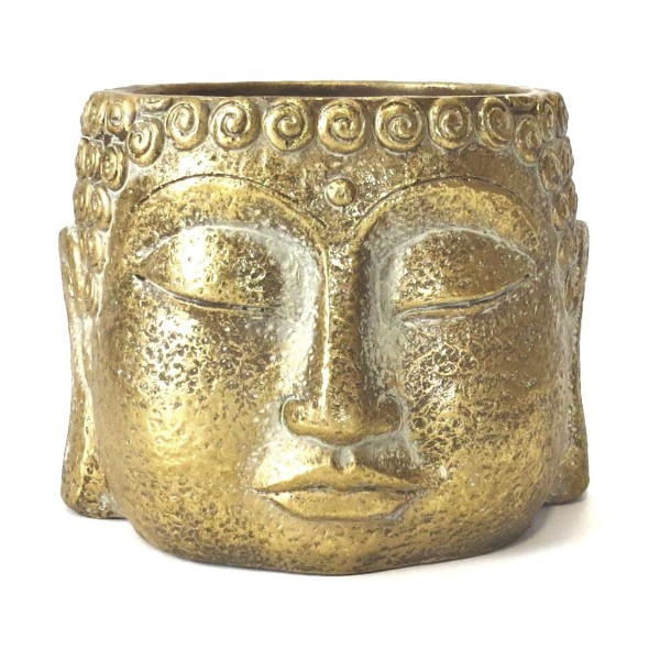 Blumentopf Übertopf Buddha Gold Antik 22 cm