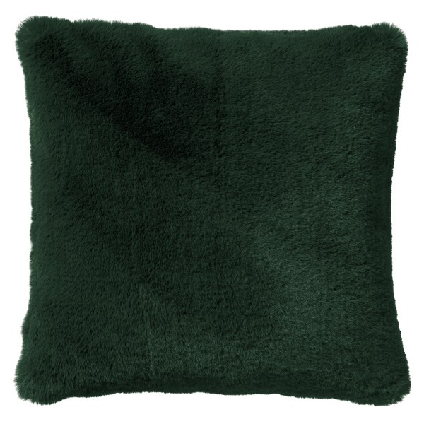 Deko Sofa Kissen Grün Tannengrün Samt Plüsch 45 cm