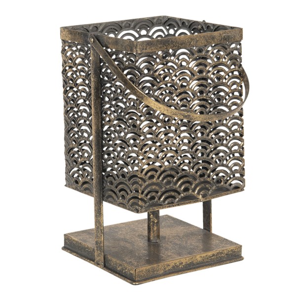 Laterne Windlicht Kerzenhalter Teelicht Metall Gold Antik Stil Orientalisch 17x17x35 cm