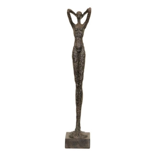 Skulptur Statue Frau Hilda Braun 87 cm Modern