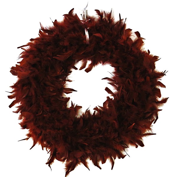 Federkranz Braun Rost Bordeaux Hänger 55 cm
