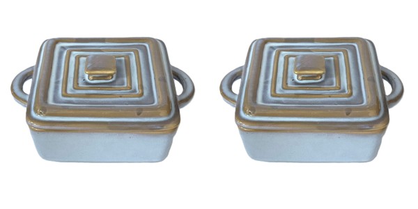 Auflaufform 2er Set Pfanne mit Deckel Klein 10,5 cm