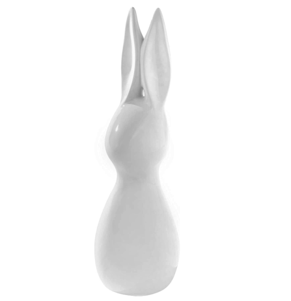 Deko Hase Weiß Keramik Modern 35 cm