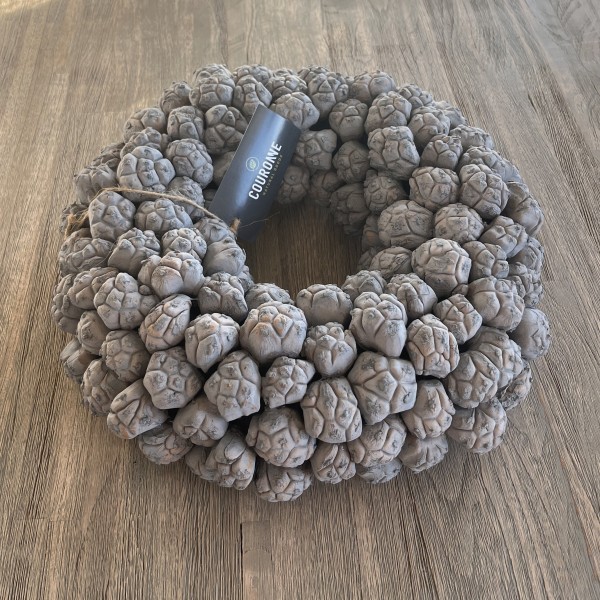 Kranz Deko Hängekranz Grau 30 cm