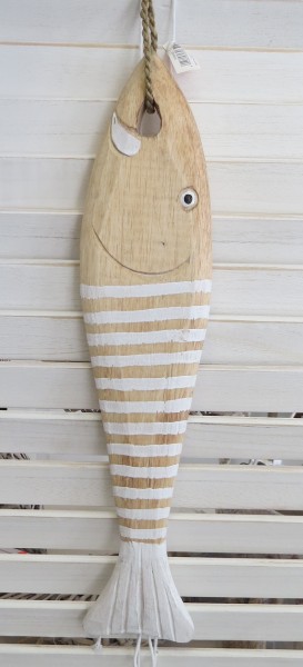 Fisch Hänger Holz Deko Maritim Sommer 50 cm