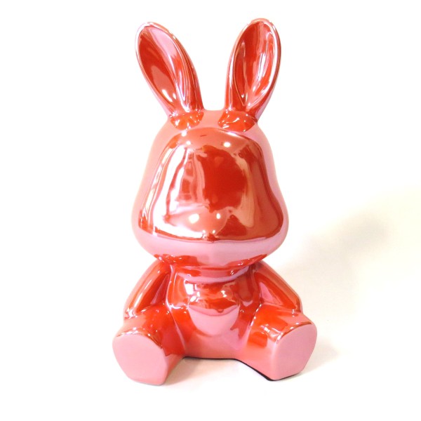 Spardose Hase Deko Bunny Orange Glanz Pascal 25 cm