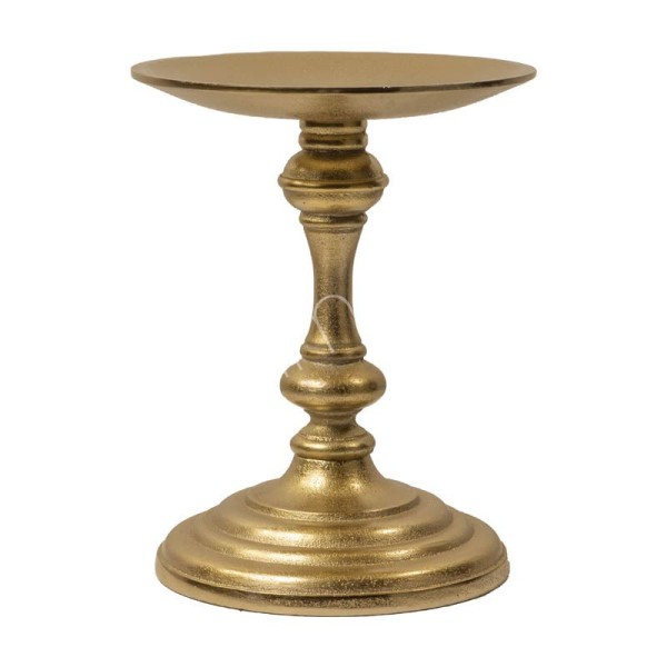 Kerzenständer Gold Rund Stumpenkerze 28 cm
