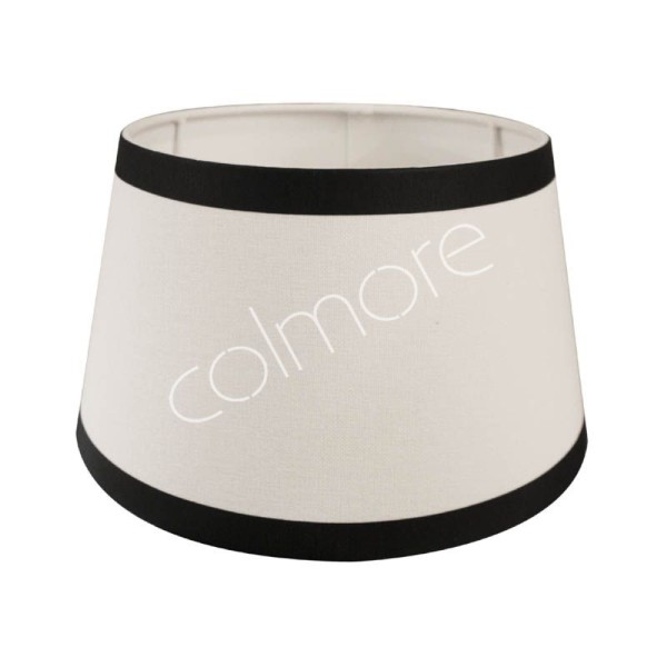 Lampenschirm Modern Weiß Schwarz Colmore 20 cm E27