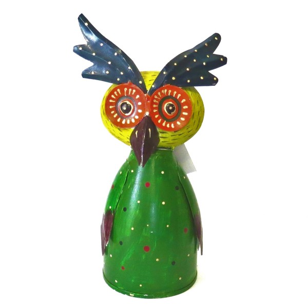 Zaunhocker Eule Deko Garten Bunt Handarbeit Yape´s 25 cm