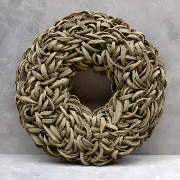 Couronne Deko Kranz Tür Olive Old Green 40 cm