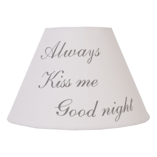 Lampenschirm 2te Wahl Nachttisch Always kiss me good night Clayre Eef E27