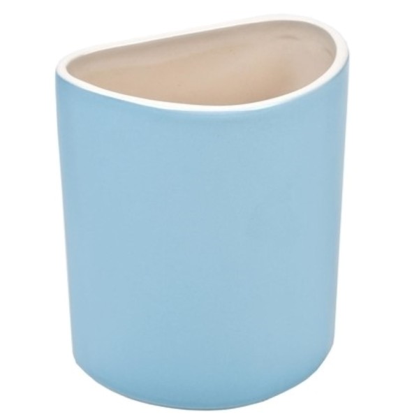 Vase Deko Tisch Modern blau pastell Pusteblume Porzellan 18 cm