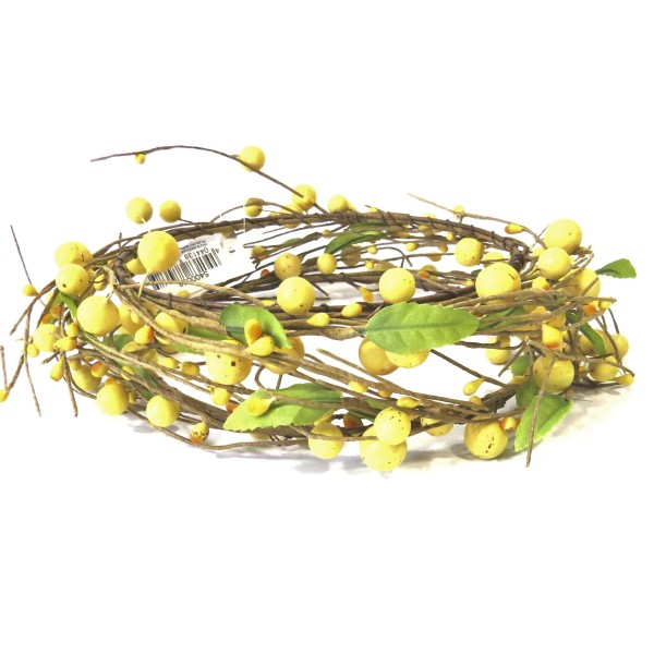 Deko 2er Set Kranz Ostern Gelb 25 cm
