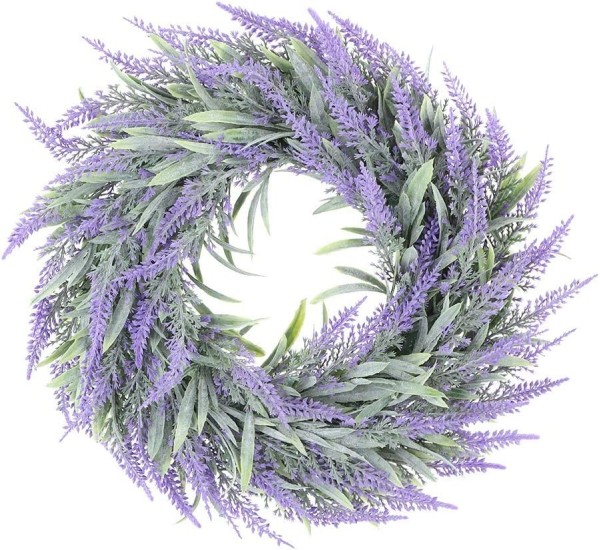 Kranz Lavendel Deko Kunstkranz Lila 34 cm