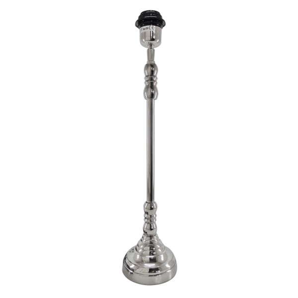 Lampe Lampenfuß Tisch Silber Rund Modern 40 cm