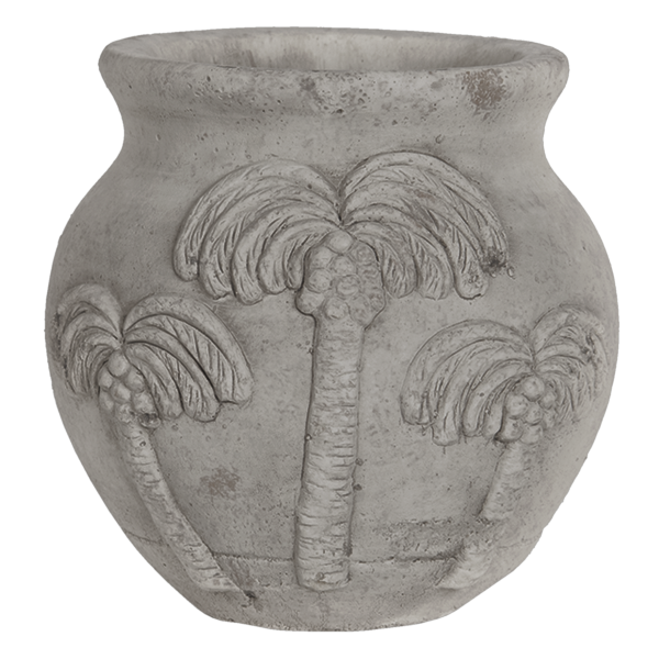 Blumentopf Vase Beton Stein Mediterran Palme 15 cm