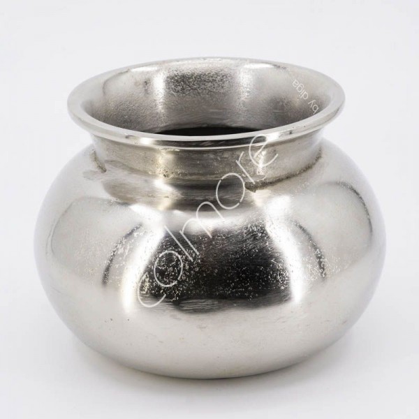 Vase Silber Metall Deko Tischvase Colmore 22 cm