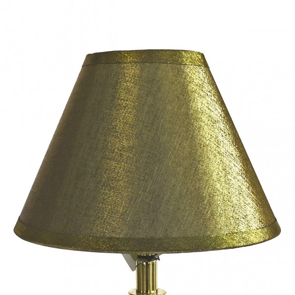 Lampenschirm Klein Grün Metallic Gold Schimmer 12x19 cm