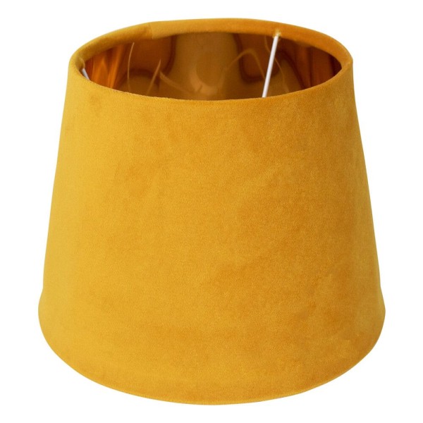 Lampenschirm Gelb Honig Samt Mittelgroß 30 cm E27 Tisch Modern Mars & More