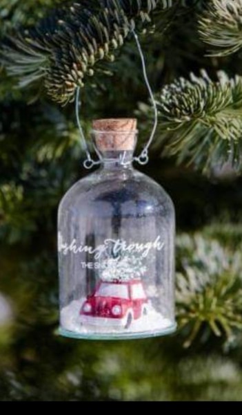 Deko Hänger Glas Weihnachten Riviera Maison Baumschmuck 10 cm