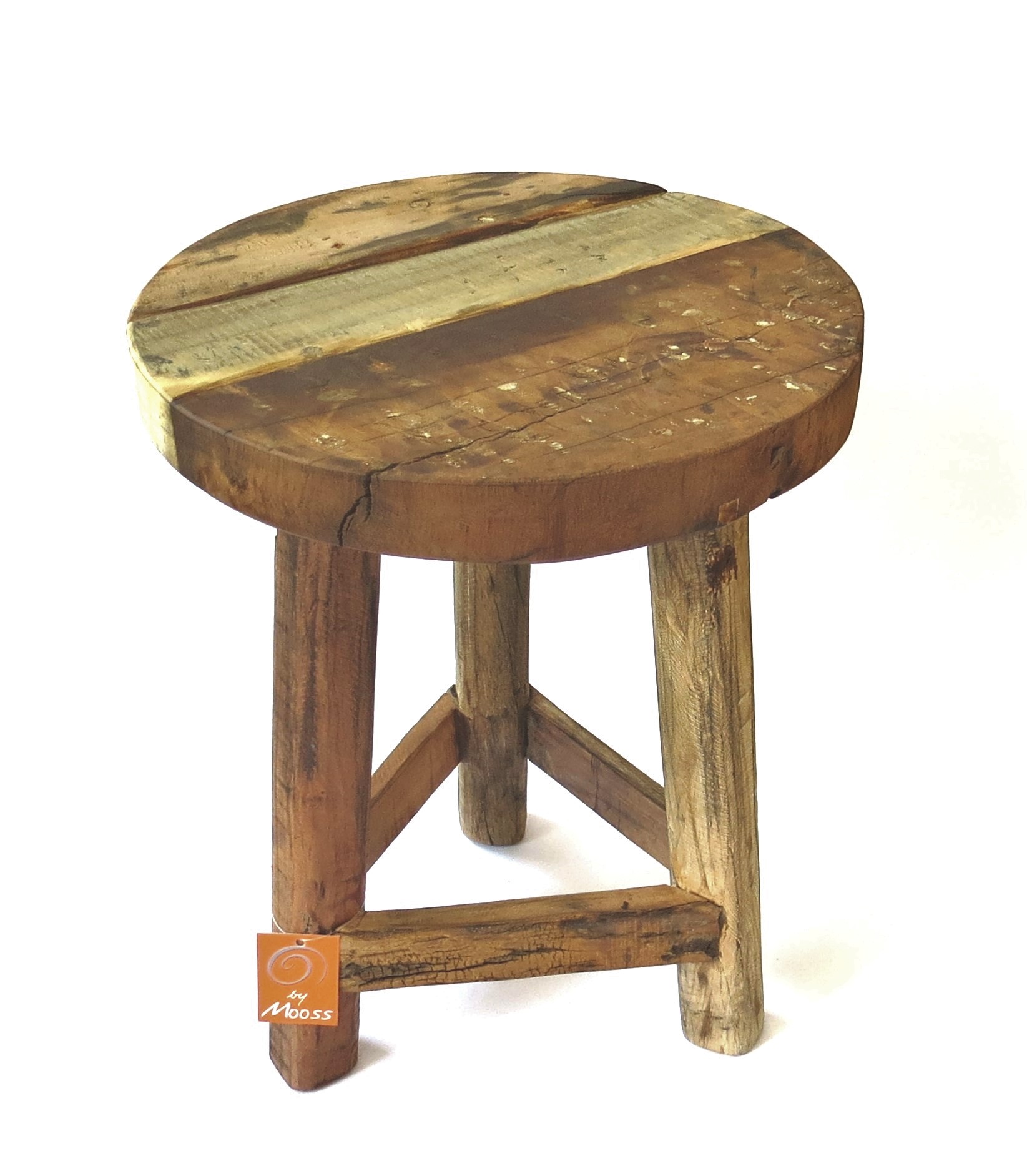Hocker Holz Sitzhocker Braun Rund 45 cm Tische & Sitzen