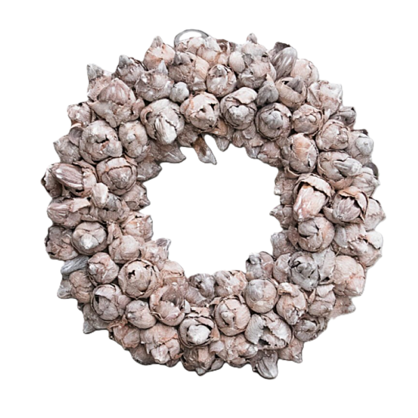 Kranz Deko Hängekranz Kokos White Wash 40 cm