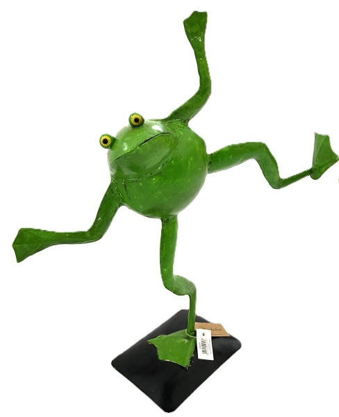 Frosch Metall Grün Garten Deko Lustig 44 cm