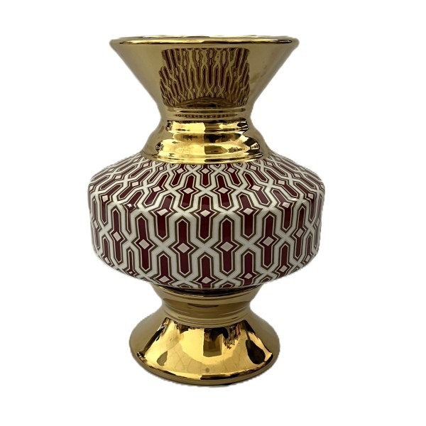 Vase Gold Pokal Keramik 30 cm