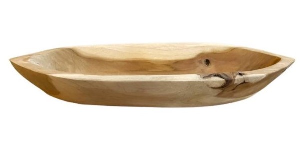 Schale Holz Natur Klein Länglich 43 cm