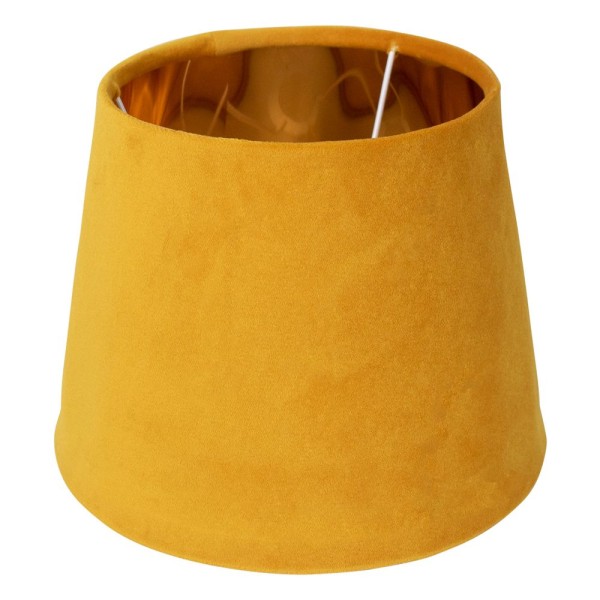 Lampenschirm Tisch Gelb Gold Samt Mars & More E27 25 cm