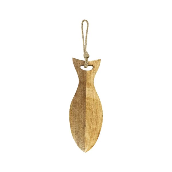 Schneidebrett Holz Fisch Modern Deko Küche 37 cm Servierbrett