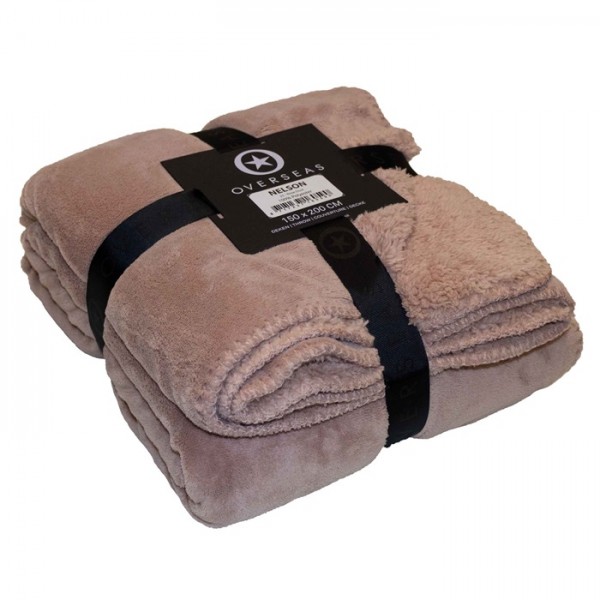 Decke Plaid Sofa Tagesdecke Rosa Rose Samt Überwurf 150 x 200 cm