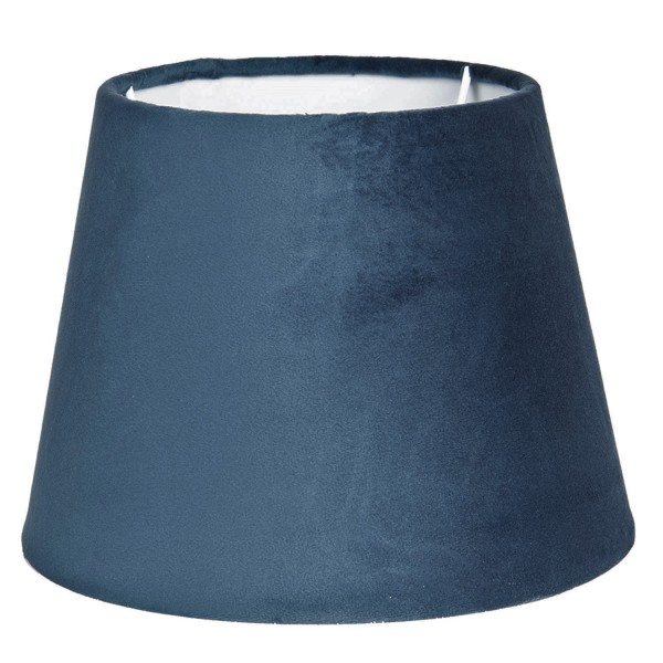 Lampenschirm Stehlampenschirm Blau Samt Modern Clayre & Eef E27 30x22 cm