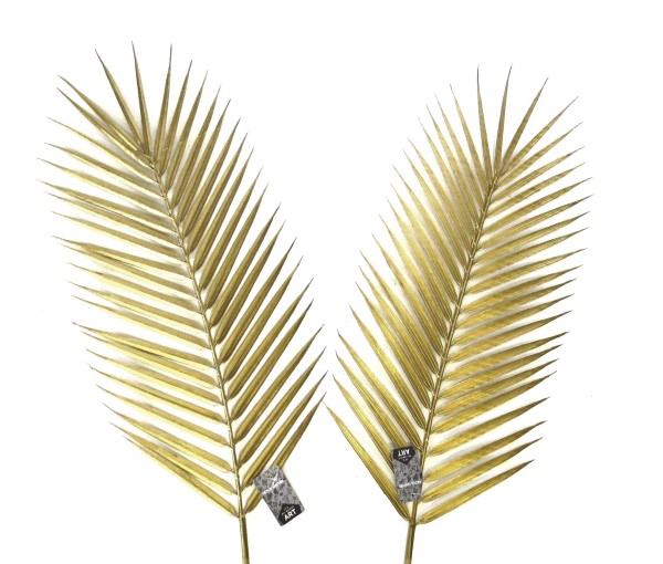 Palm Blätter Gold Kunststoff 2er Set 105 cm