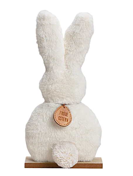 Deko Hase Plüsch Weiß Stehend 23 cm