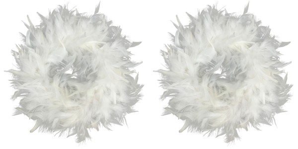Feder Kranz 2er Set Ostern Modern Fenster Deko 20 cm