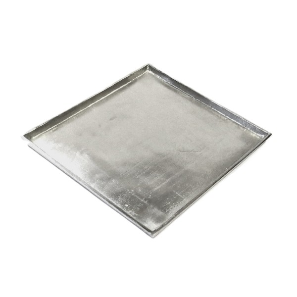 Deko Schale Kerzentablett Silber Quadratisch Modern 30 cm