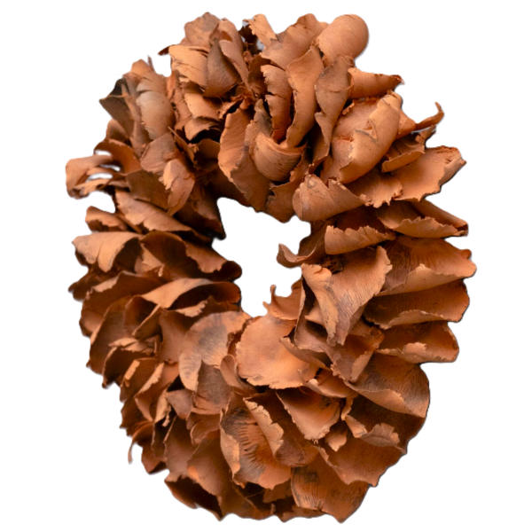 Kranz Deko Hängekranz Rostfarben Palmbaltt 25 cm