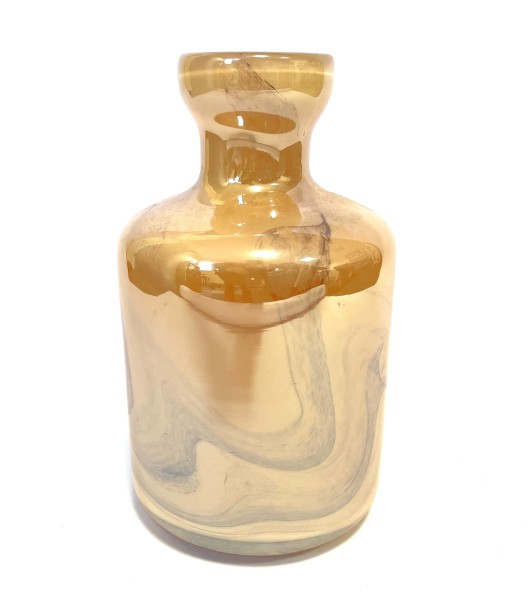 Vase Bernsteinfarben Pastell Glas 26 cm
